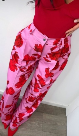 Szerokie spodnie La milla róż