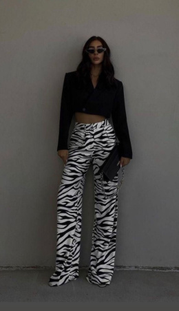 Szerokie spodnie zebra La milla